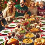 Famiglia al pranzo di Natale