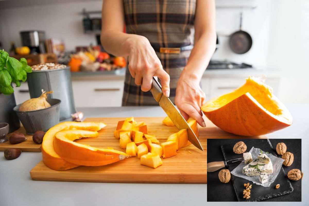 Pasta zucca gorgonzola