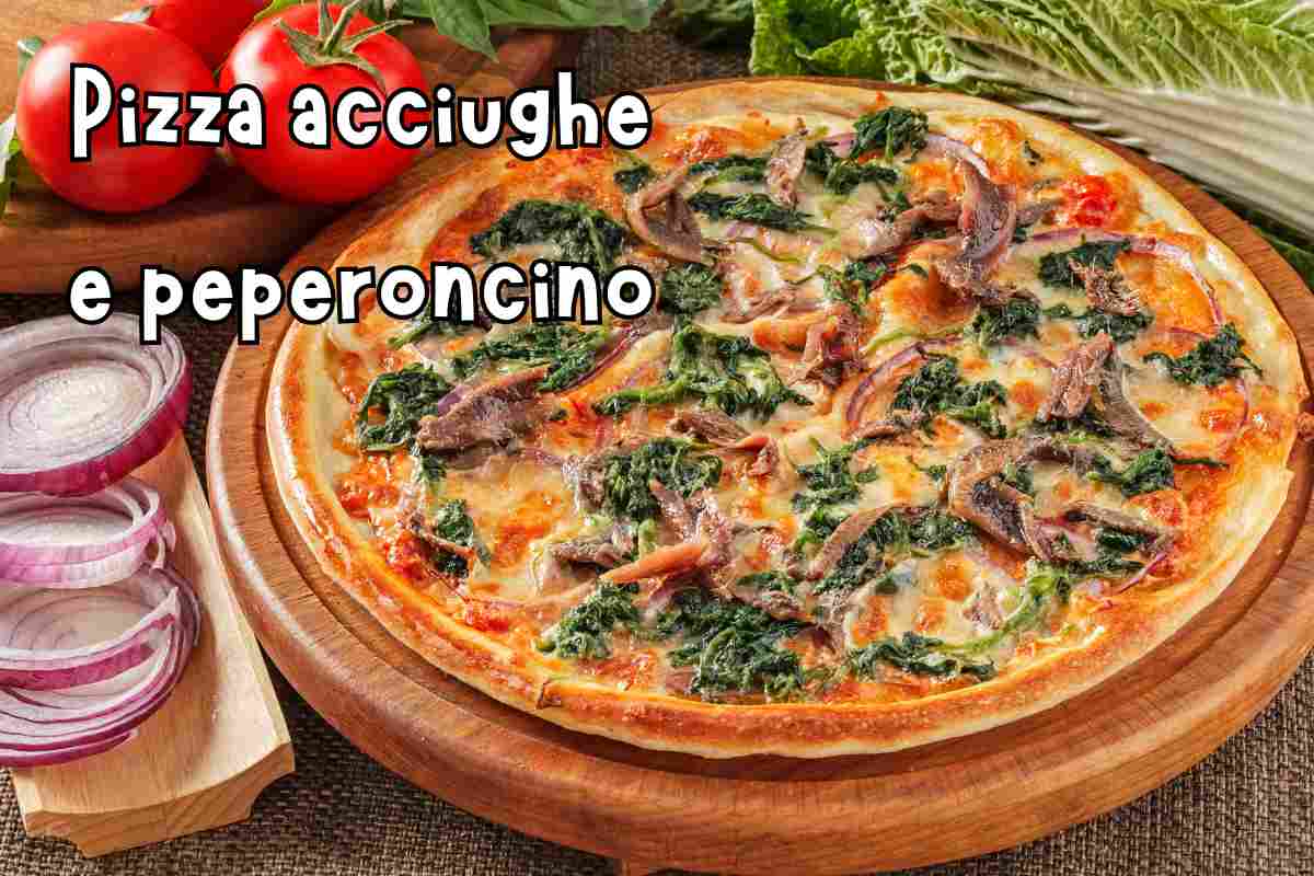 Pizza acciughe e peperoncino