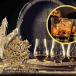 Una botte di whisky e dei calici