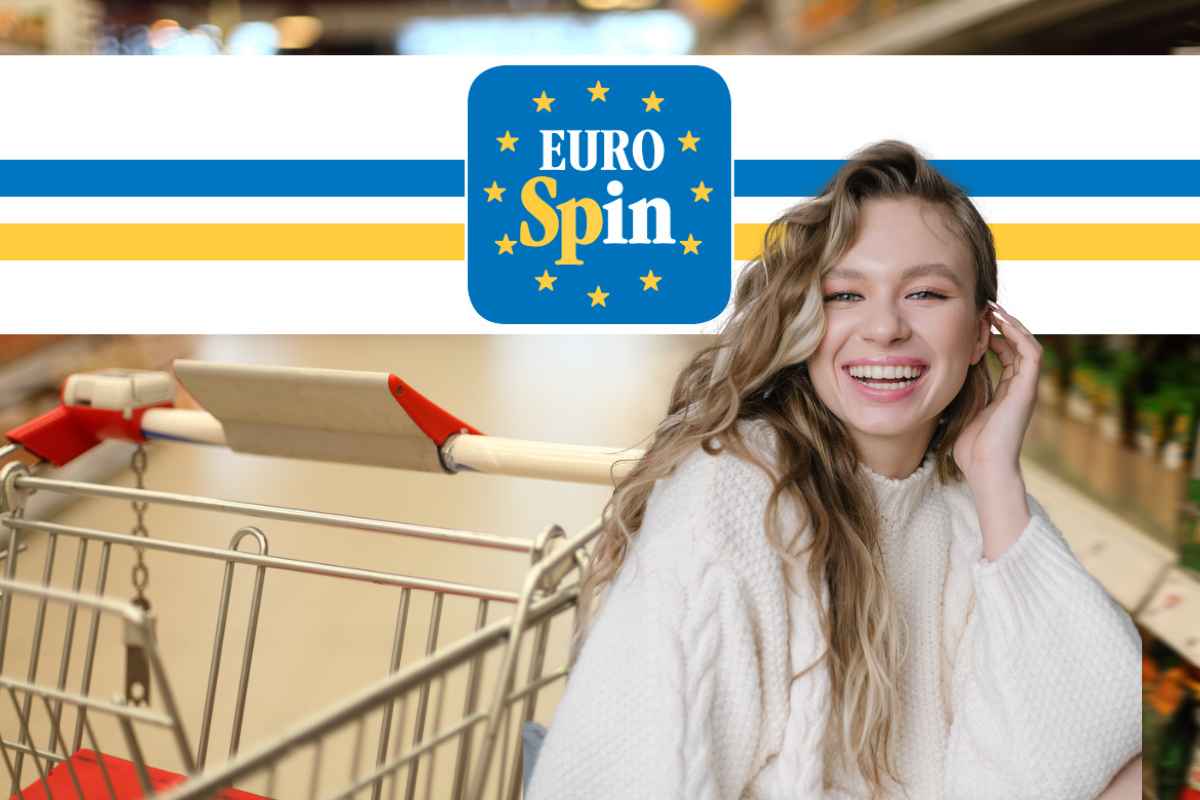 Una donna contenta da Eurospin