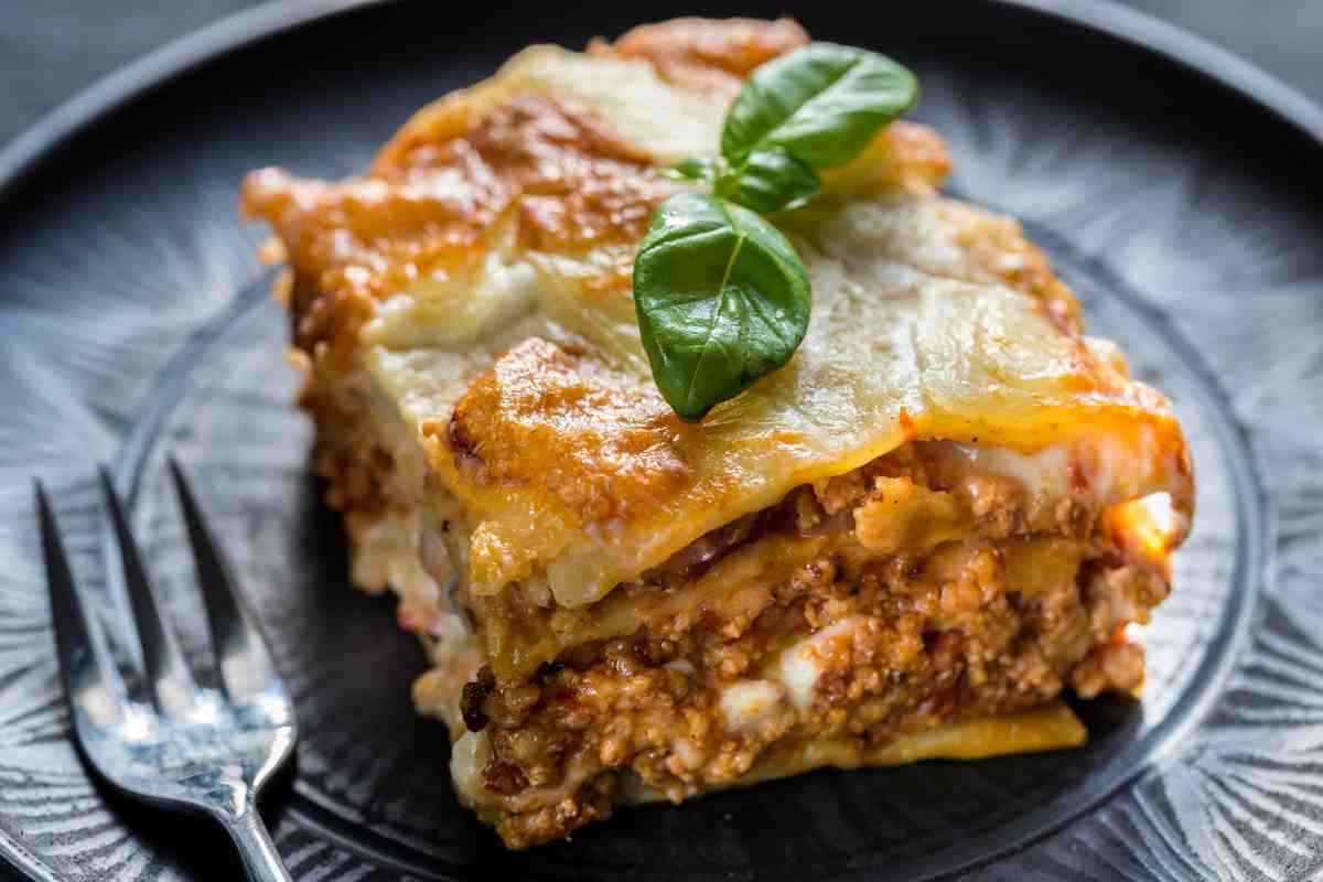 Lasagna nel piatto 