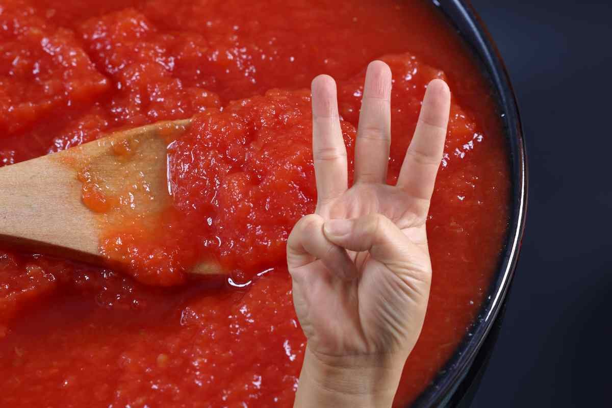 Passata di pomodoro e numero tre