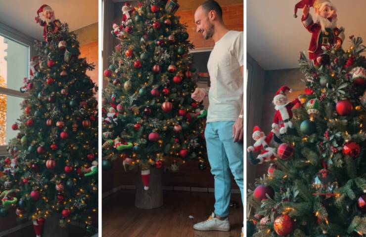 L'albero di Natale in casa di Stefano De Martino