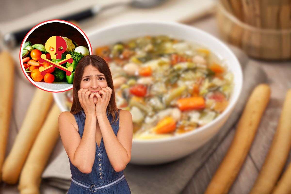 Minestrone con x su verdure